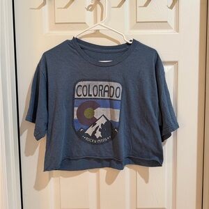 Colorado Cropped Cut Tee